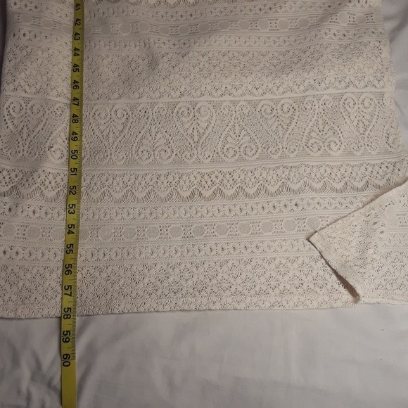 LONDON TIMES Cream Crochet Lace Maxi Sleeveless Dress 6 (Small) - Picture 5 of 7